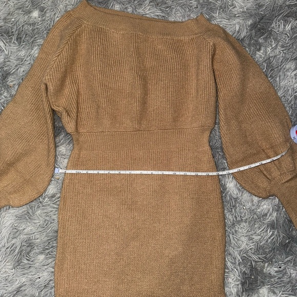 NWT Line & Dot Rebecca Knit Off Shoulder Mini Dress - Natural Size Medium - Picture 6 of 6